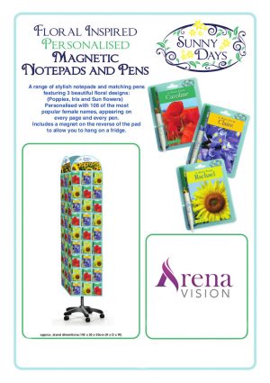 Floral Inspired Personalised Magnetic Notepads & Pens